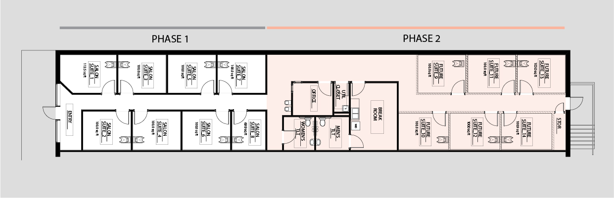 W Salon Suites Layout